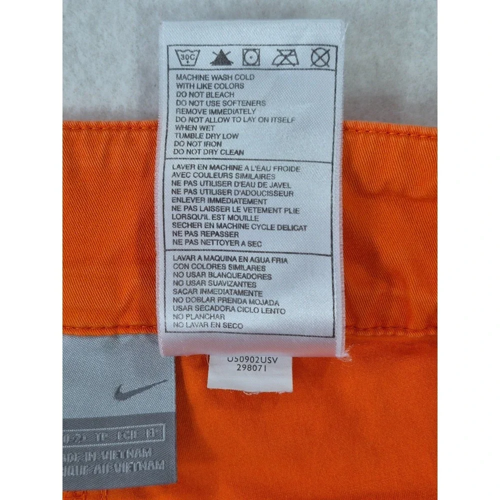 Nike Golf Women's Orange Belted Shorts Size XS Cotton Stretch